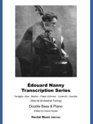 Wonderful image of French composer and bassis Edouard Nanny, with athe same image superimposed.