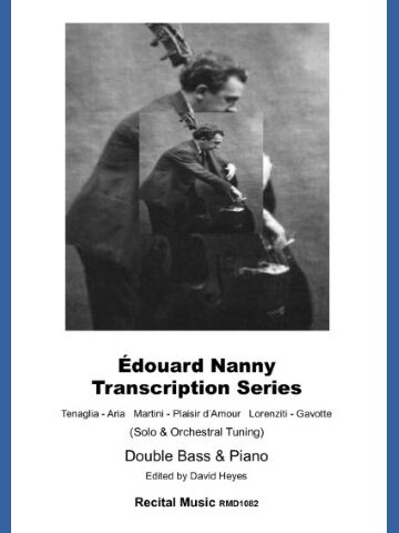 Wonderful image of French composer and bassis Edouard Nanny, with athe same image superimposed.