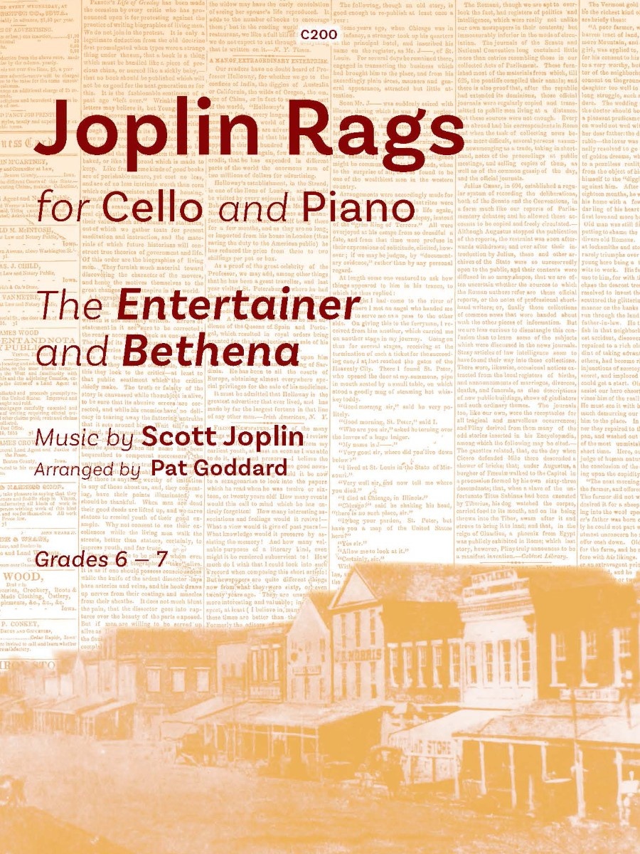 Joplin Rags for Cello and Piano