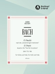 15 Duets based on the Two-Part Inventions BWV 772–786 for Violin and Viola