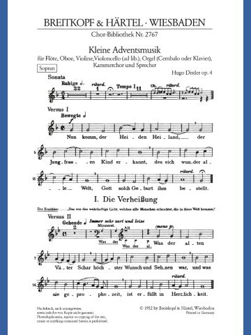 Little Advent Music Op. 4