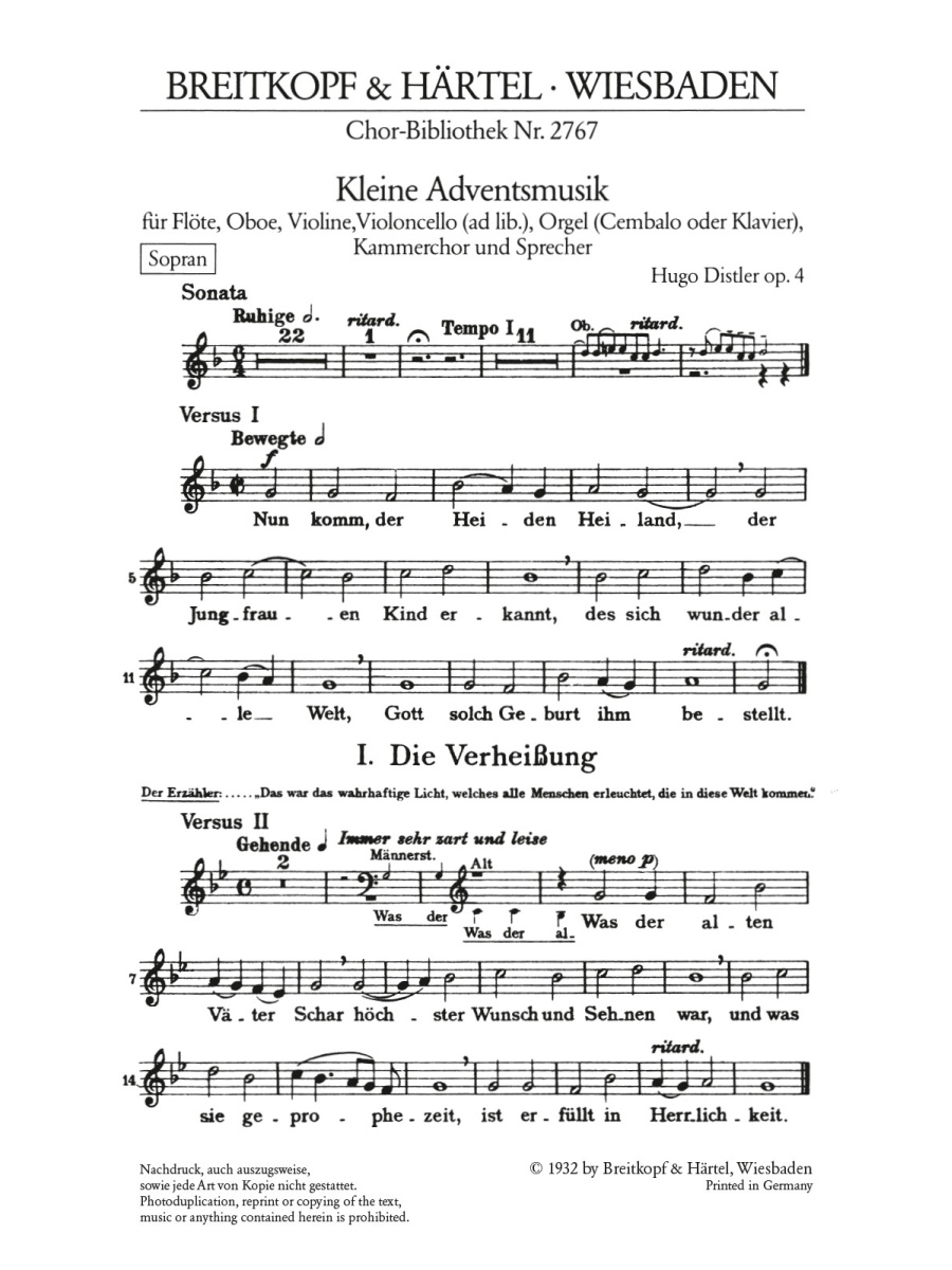 Little Advent Music Op. 4