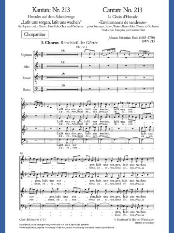Cantata BWV 213 “Lasst uns sorgen, lasst uns wachen”