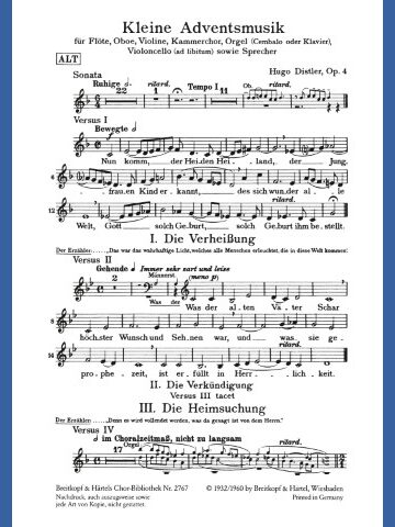 Little Advent Music Op. 4