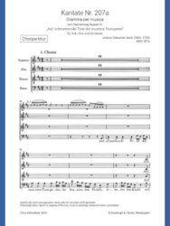 Cantata BWV 207a “Auf, schmetternde Toene der muntern Trompeten”