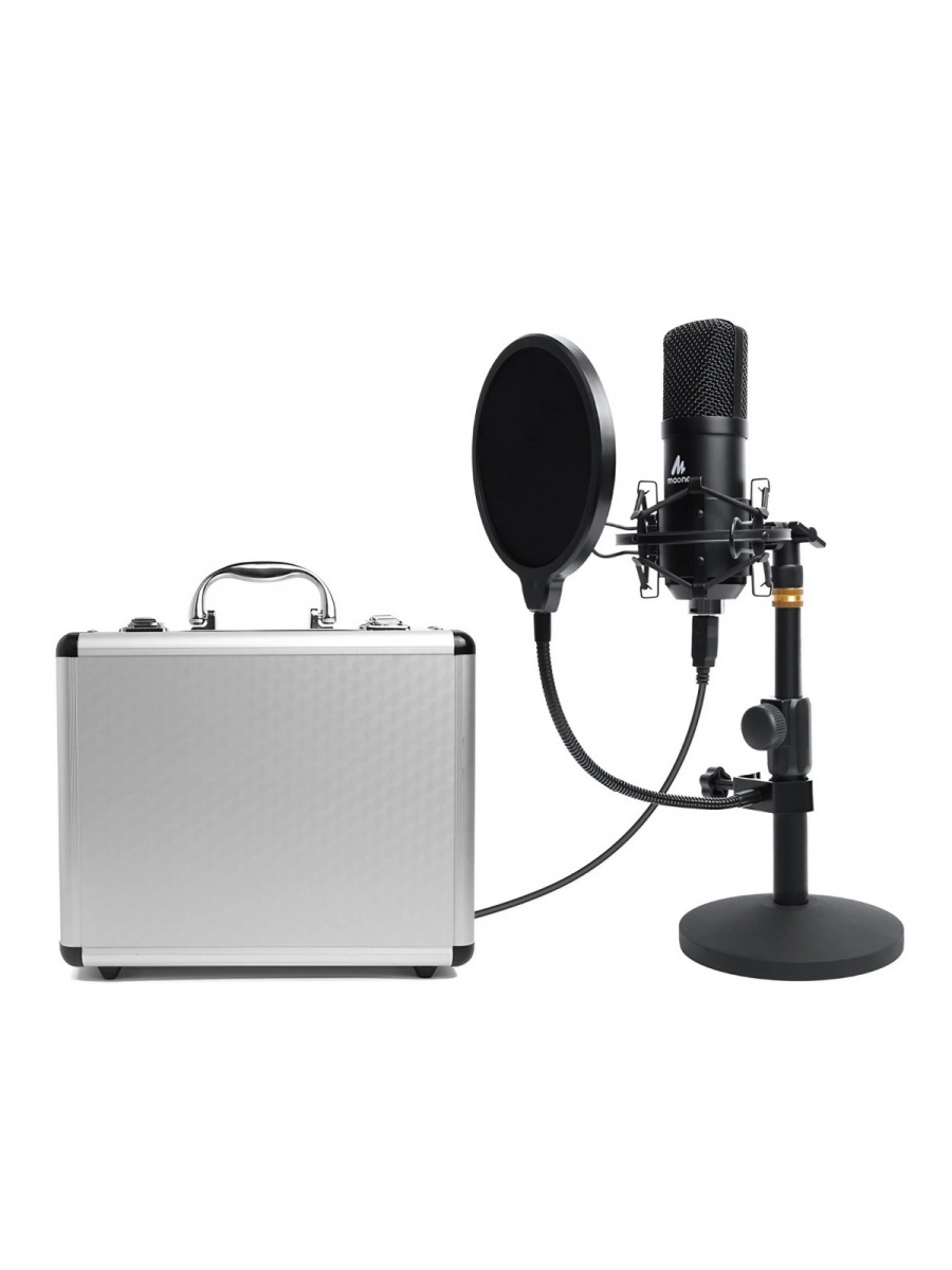 Maono USB-B Studio Desktop Condenser Microphone with Flight Case