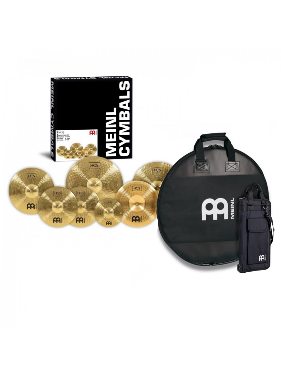 Meinl HCS Super 6 Cymbal Set Plus Cymbal & Stick Bag Bundle