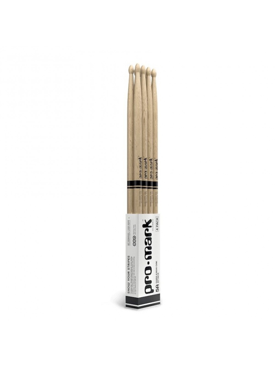 Promark Classic Attack 5A Shira Kashi Oak Drumstick Oval Tip, 4-Pack