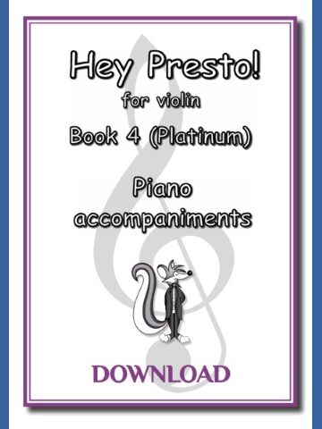 Hey Presto! for Violin Book 4 Piano Accompaniments