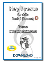 Hey Presto! for Violin Book 1 Bronze Piano Accompaniments