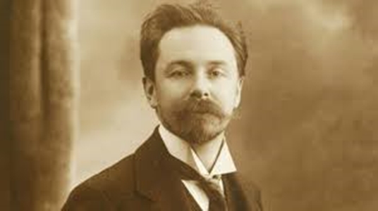 Sepia image of Russian composer Alexander Scriabin