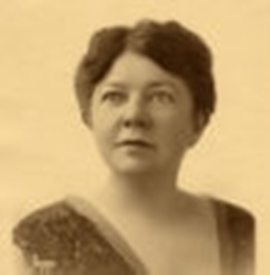 Sepia image of renowned female American composer Amy Beach