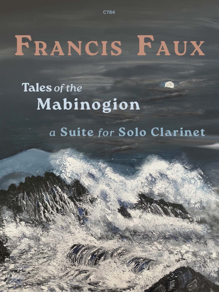 Original front cover painting by Marie Elliott.shows a nightime seascape. The composer is shown as Francis Faux and the title is the Tales of the Mabinogion. and the number C784 is at the thop.