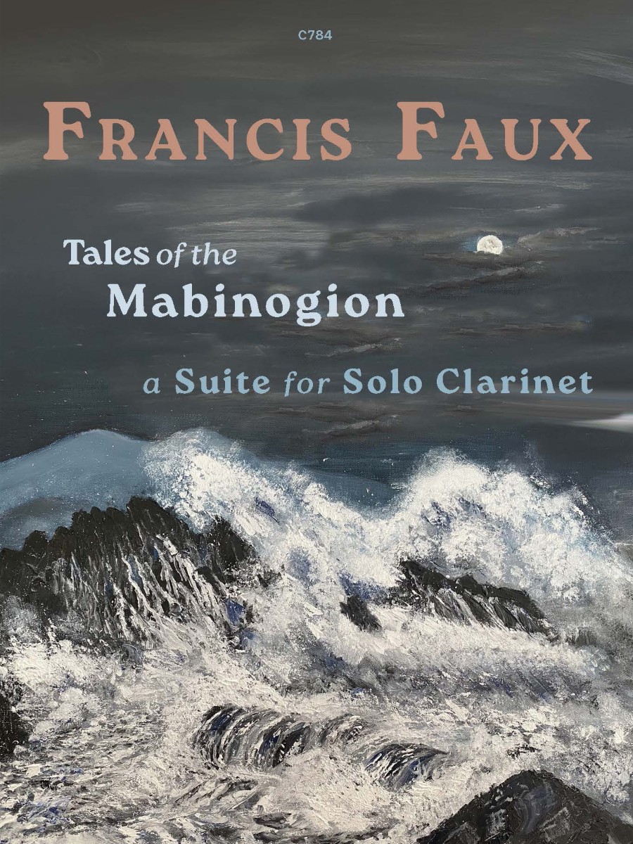 Original front cover painting by Marie Elliott.shows a nightime seascape. The composer is shown as Francis Faux and the title is the Tales of the Mabinogion. and the number C784 is at the thop.