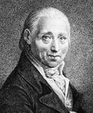 Black and white portrait of composer Johann Baptist Vanhal