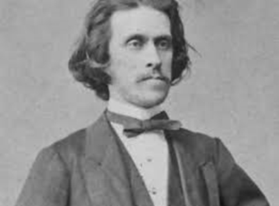 Black and white image of composer Josef Strauss wearing a bow tie