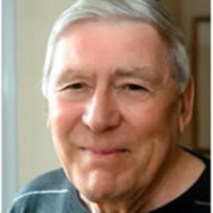 Colour photograph of English composer Bryan Kelly.