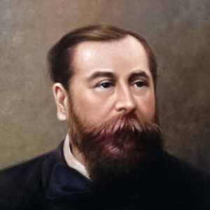 Portrait of bearded French composer Leo Delibes