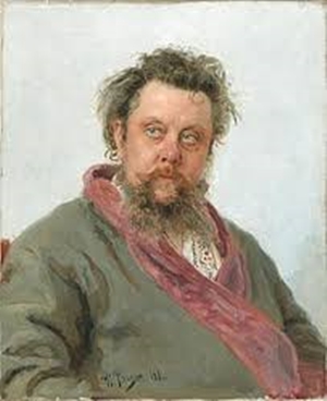 Portrait of famous Russian composer Modest Mussorgsky