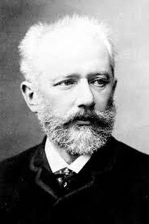 Black and white image of famous Russian composer Pyotr Ilyich Tchaikovsky