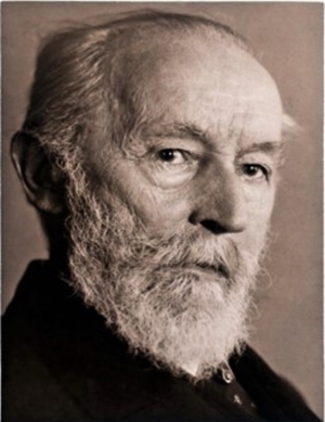 Black and white image of composer Robert Fuchs