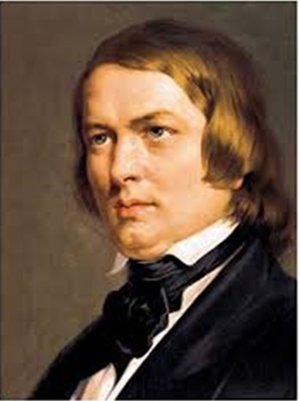 Portrait of German Romantic composer Robert Schumann