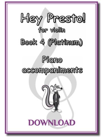 Hey Presto! for Violin Book 4 Piano Accompaniments