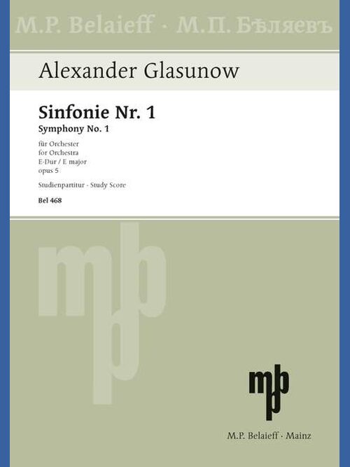 Symphony No. 1 op. 5 in E major 1 BEL 468 Glasunow5B6485D