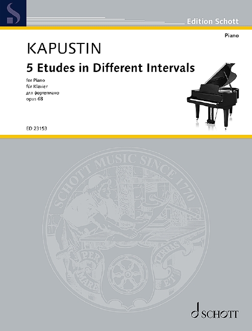 5 Etudes in Different Intervals op. 68 1 ED 23153 Kapustin 648
