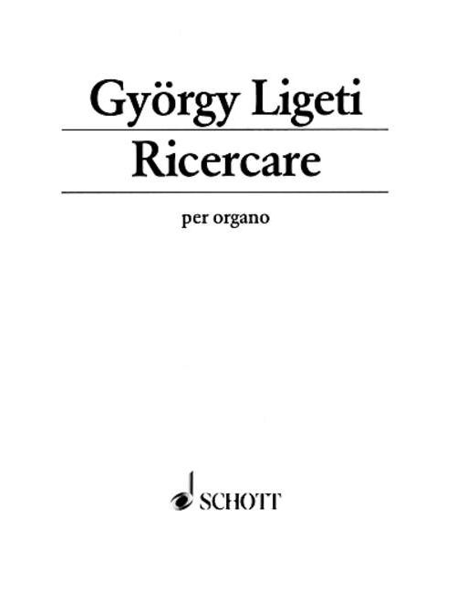 Ricercare per Organo