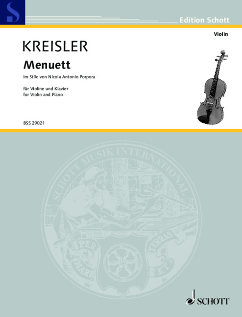 Kreisler: Menuett im Stile von Nicola Antonio Porpora No. 3 1 BSS 29021 648