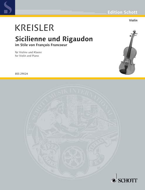 Kreisler: Sicilienne and Rigaudon in Style of Francois Francoeur 1 BSS 29024 Kreisler5B6485D