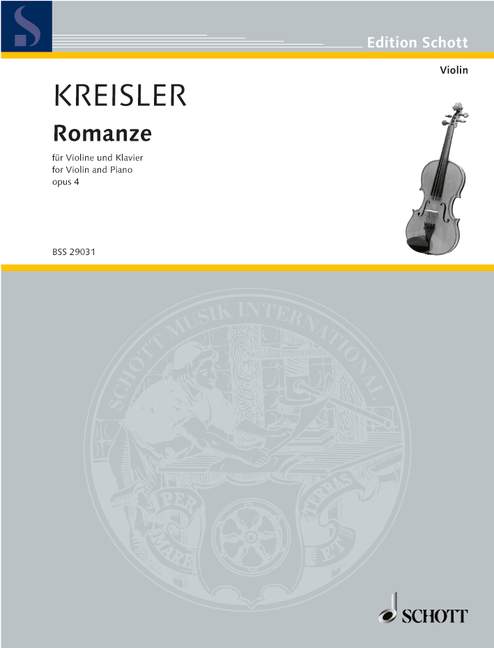Kreisler: Romance op. 4 for Violin and Piano 1 BSS 29031 Kreisler5B6485D