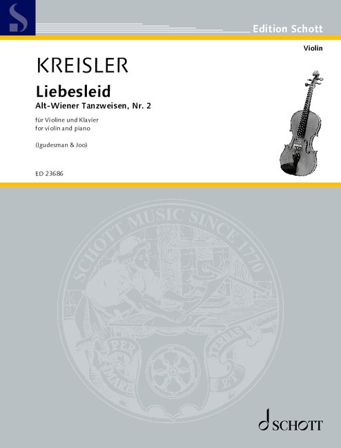 Kreisler: Liebesleid for Violin and Piano 1 ED 23686 Kreisler U1 648
