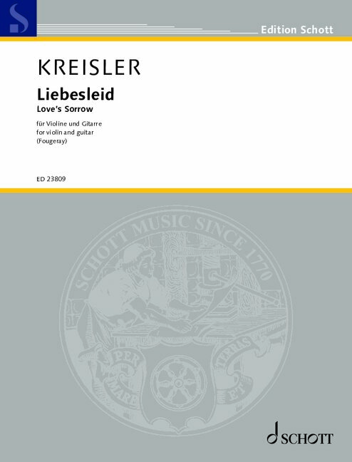 Kreisler: Liebesleid for Violin and Guitar 1 ED 23809 Kreisler U1 648