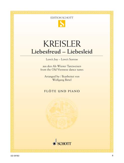Kreisler: Liebesfreud and Liebesleid for Flute and Piano 1 ED0 9783 Kreisler5B6485D