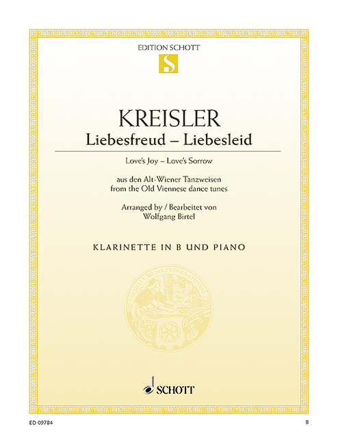 Kreisler: Liebesfreud - Liebesleid for Clarinet in B-flat and Piano 1 ED0 9784 Kreisler5B6485D