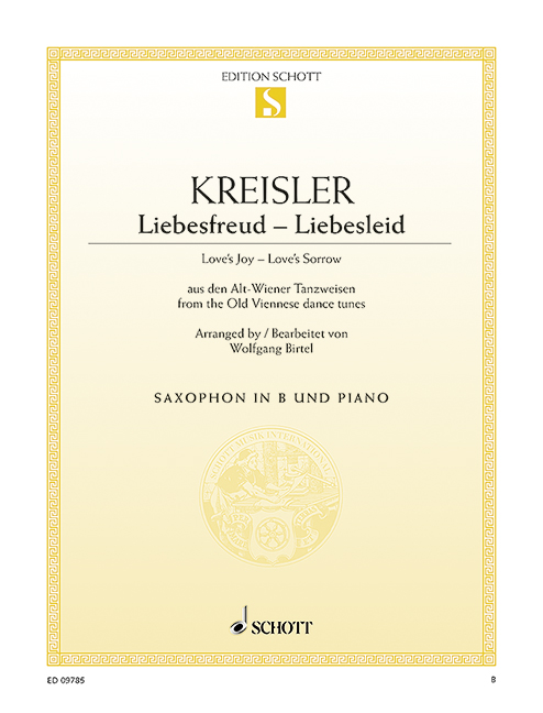 Kreisler: Liebesfreud - Liebesleid for Saxophone in B-flat and Piano 1 ED0 9785 Kreisler5B6485D