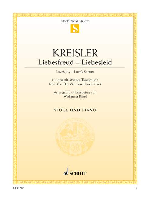 Kreisler: Liebesfreud - Liebesleid for Viola and Piano 1 ED0 9787 Kreisler5B6485D