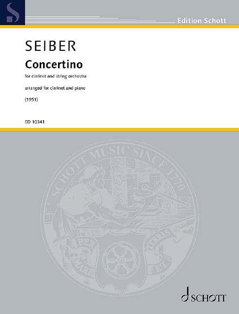 Seiber Concertino for Clarinet and Piano 1 ED 10341 Seiber 648
