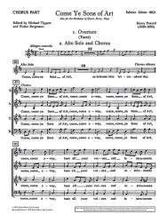Purcell Come Ye Sons Of Art - Choral Score