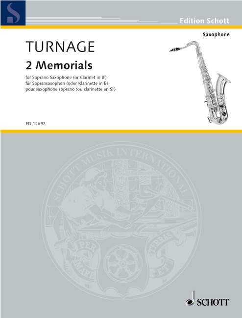 Turnage: 2 Memorials for Soprano Saxophone 1 ED 12692 Turnage5B6485D