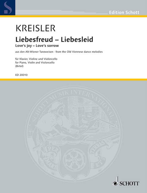 Kreisler: Liebesfreud - Liebesleid for Piano Trio 1 ED 20010 Kreisler5B6485D