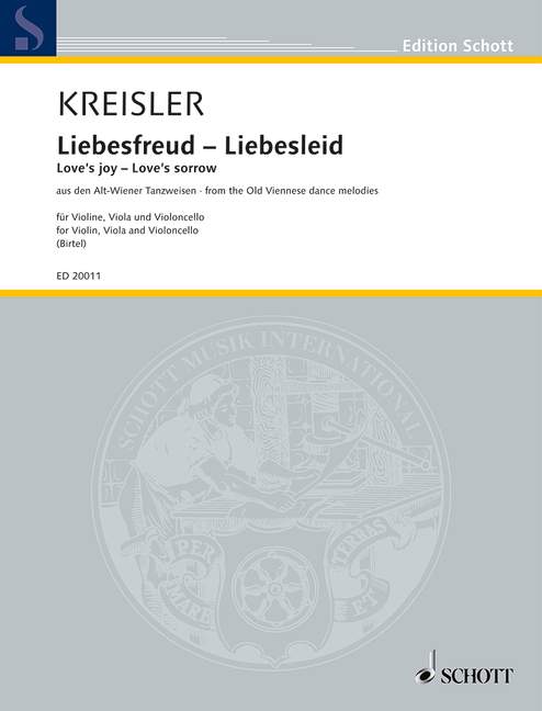 Kreisler: Liebesfreud - Liebesleid for String Trio 1 ED 20011 Kreisler5B6485D