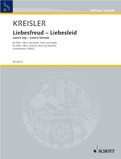 Kreisler: Liebesfreud - Liebesleid for Wind Quintet 1 ED 20012 Kreisler5B6485D