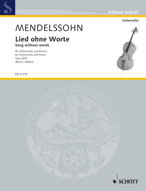 Mendelssohn: Song without words op. 30 no. 3 for Cello and Piano 1 ED 21278 Mendelssohn5B6485D