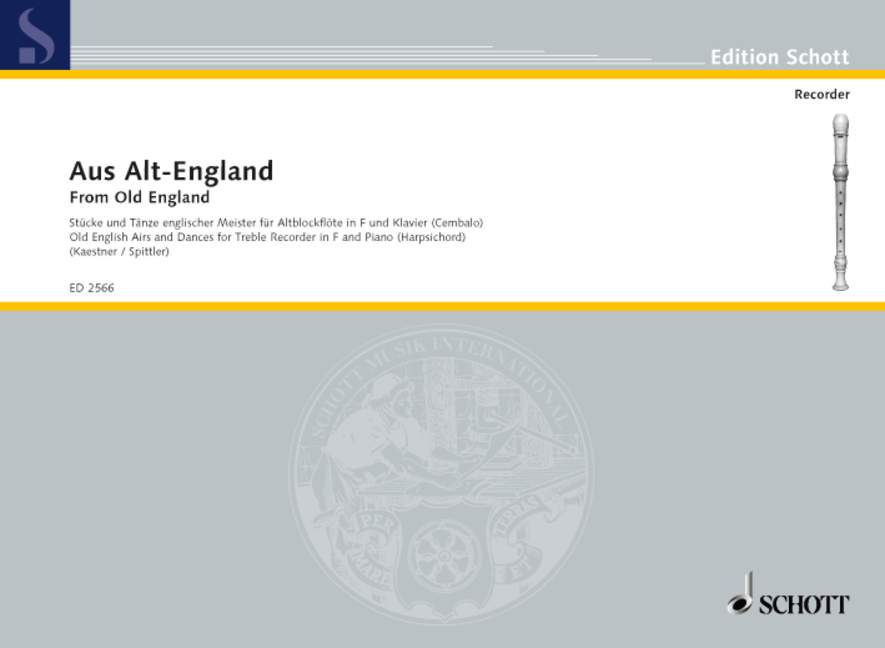 From Old England for Recorder and Piano 1 ED 2566 Kaestner5B6485D