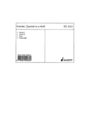 Kreisler: String Quartet in A minor (Parts)