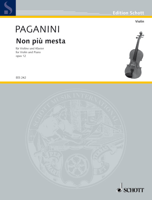 Paganini: Non piu mesta op. 12 for Violin and Piano 1 EES 242 Paganini 648